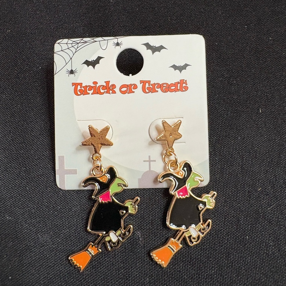 Halloween Witch Dangle Earrings